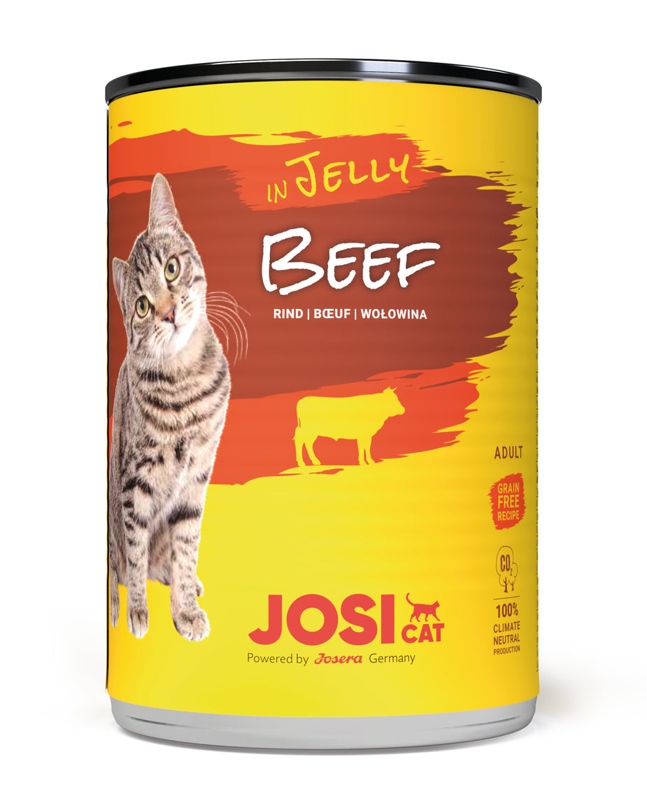 Josera - JosiCat Beef in Jelly, Grain-Free, Adult - Wet Cat Food - 400 g - 1 Can